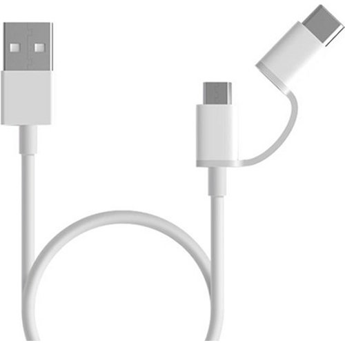 USB кабель Xiaomi ZMI AL501 USB - Type-C / microUSB длина 1 метр (белый)  