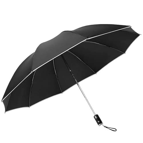 Зонт с фонариком Zuodu (Черный)