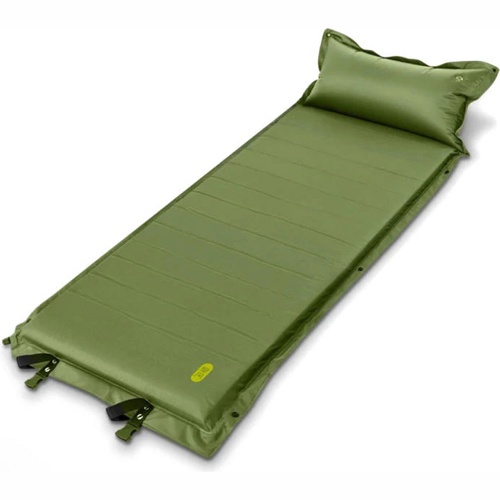 Туристический матрас с надувной подушкой  Zaofeng Outdoor Single Automatic Inflatable Cushion (Зеленый)