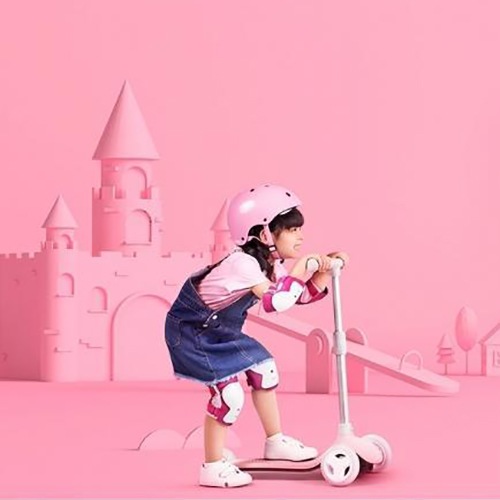 Детский самокат кикборд Mitu Rice Rabbit Scooter (Розовый)