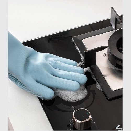 Силиконовые перчатки Silicone Cleaning Glove (Голубой)