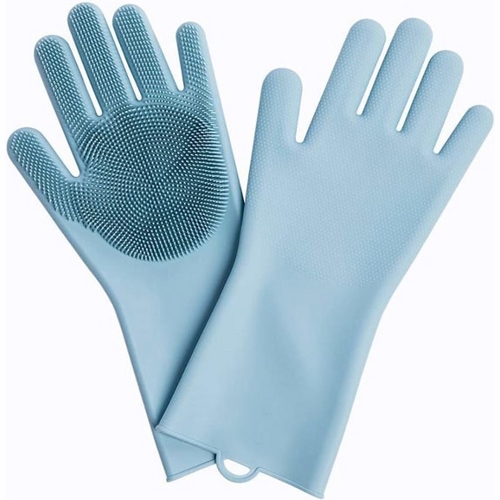 Силиконовые перчатки Silicone Cleaning Glove (Голубой)