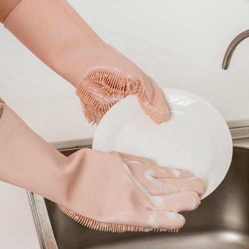 Силиконовые перчатки Silicone Cleaning Glove (Розовый)
