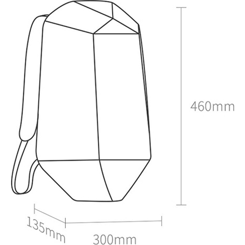 Рюкзак Tajezzo BEABORN Polyhedron Chest Bag PU (Черный)