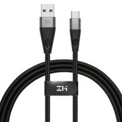 USB кабель ZMI Type-C для зарядки и синхронизации, 5A, 1,0 метр (AL706) Черный - фото
