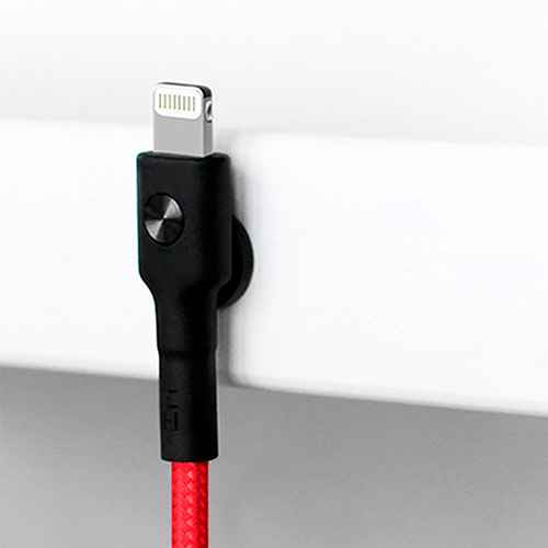 USB кабель  ZMI MFi Lightning длина 30 см AL823 (Красный)