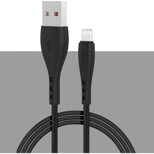 USB кабель Yesido CA-26 Lightning  длина 1,0 метр (Черный)