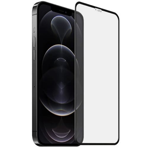 Защитное стекло для  iPhone 12 Pro Max Bilvis полноэкранное черное 100% клеющая основа