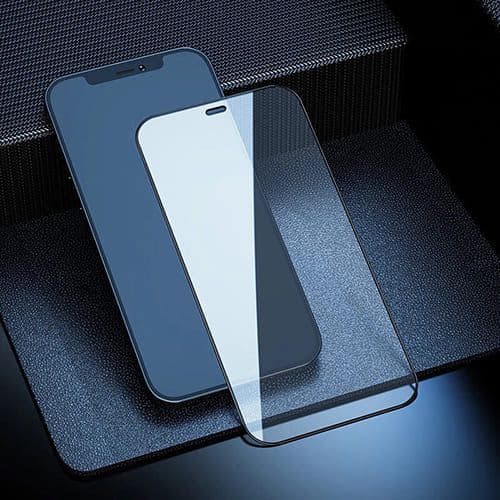 Защитное стекло для  iPhone 12 Pro Max Bilvis полноэкранное черное 100% клеющая основа