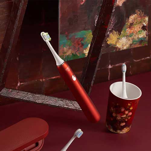 Электрическая зубная щетка Soocas X3U & Van Gogh Museum Design Красный  (Уценка)